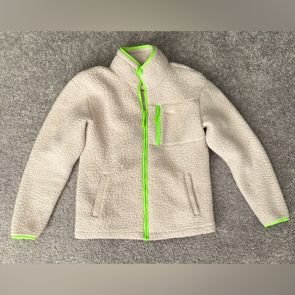 Pink Victoria's Secret Frosted White and Neon Trip Sherpa Small.